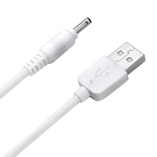 USB til DC 3,5V opladerkabel Erstatning for Foreo Luna/luna 2/mini/mini 2/go/luxe Ansigtsrenser USB opladerledning 100cm Elfenben