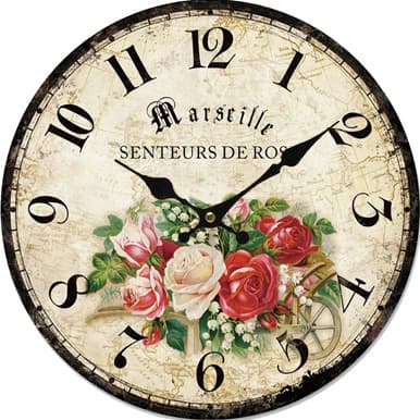 12 inch 30 cm wooden silent retro wall clock wall clock no ticking