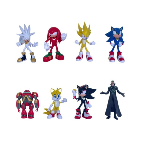 Sonic Figurer 8-pakning Bilpynt Kakedekorasjoner
