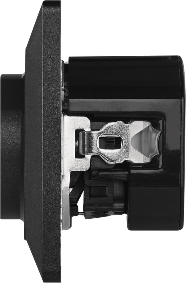 3 Recessed Sockets with 2 USB Ports Schuko Socket 5V 2.1A for Mobile Phone Smartphone Anthracite 4000W 250V Black