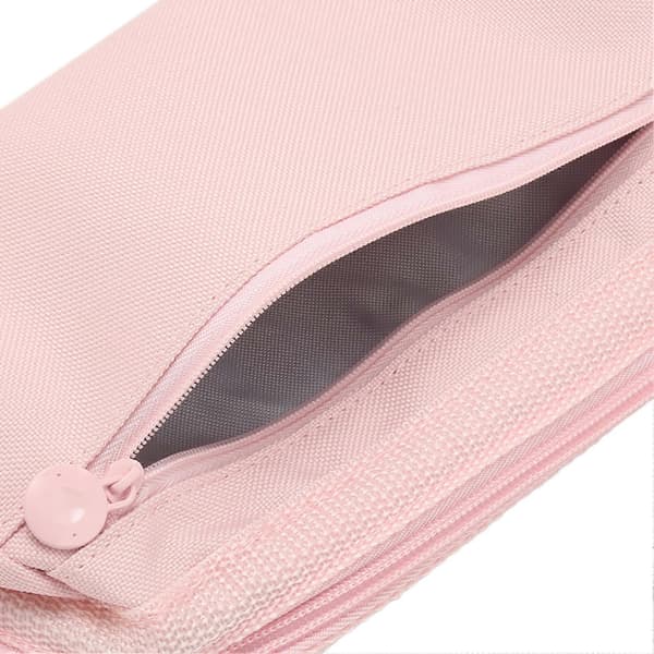 Pencil Case Double Layer Large Capacity Zipper Polyester Portable Big Pencil Pouch for Students School Office