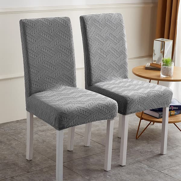 Chair cover with integrated elastic backrest, dining table a