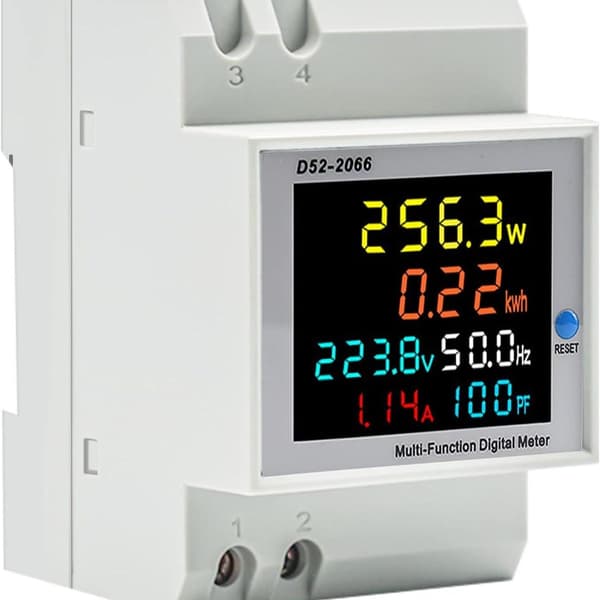 Enfaset elektrisk wattmeter, digital strømmåler
