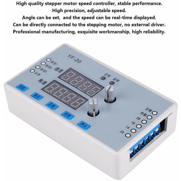 Hastighetsregulator YF-20 7-30V DC Digital Display Drivkontrollmodul for Stepper Motor Hastighetskontroll