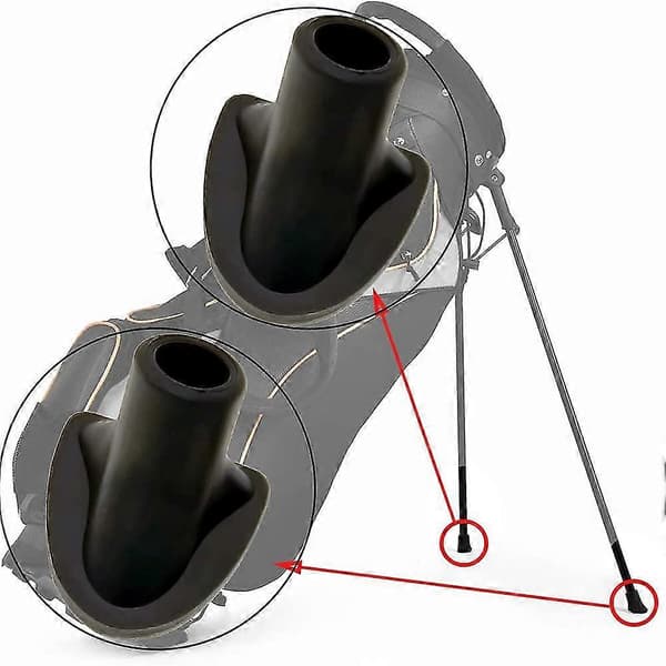 Golfbag Fødder Måtte Universal Golfbag Stativ Erstatningsfødder Bærbare Golfbag Stativ Gummifødder Pad
