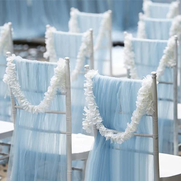 Artificial Silk Vine Hanging Flowers Garland Wedding Outdoor Arch Garden Wall Decor, 10 Pack (White)