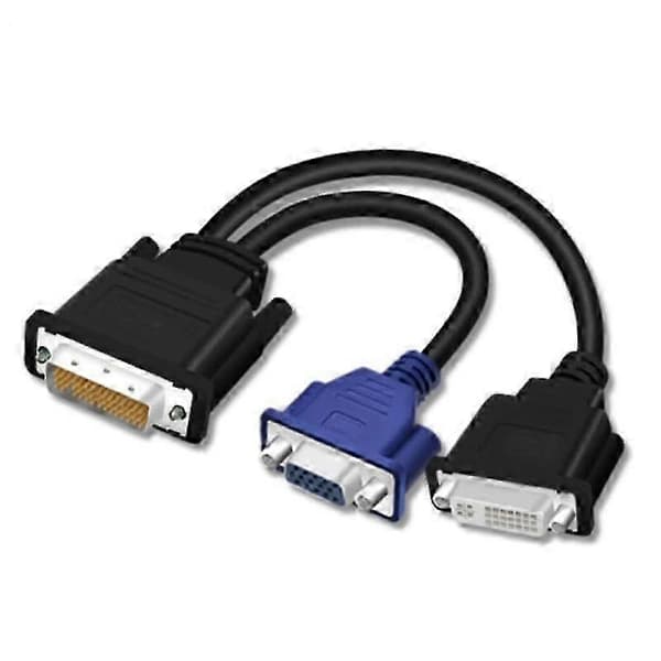 DVI-I til DVI-D VGA Videokabelsplitter 1 ind 2 ud 0,5 5 0,5 5