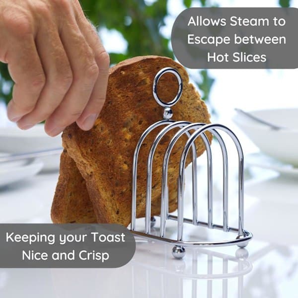 XJ-Victorian Toasted Bread Rack, Steel, Bread Rack, Silver