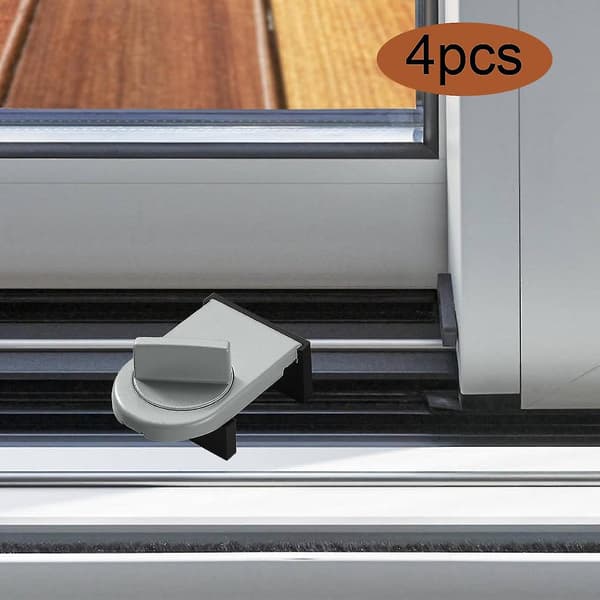 4X Sliding Window Locks Window Wedge Window Glider Restrictor Lock Sliding Door Lock Window Stopper F-FY-