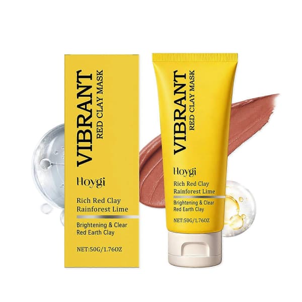 Red Clay Cleansing Mud Mask - Gentle Ingredients For Cleansing, Hydrating And Moisturizing Skin, Refreshing Spreadable Mud Mask