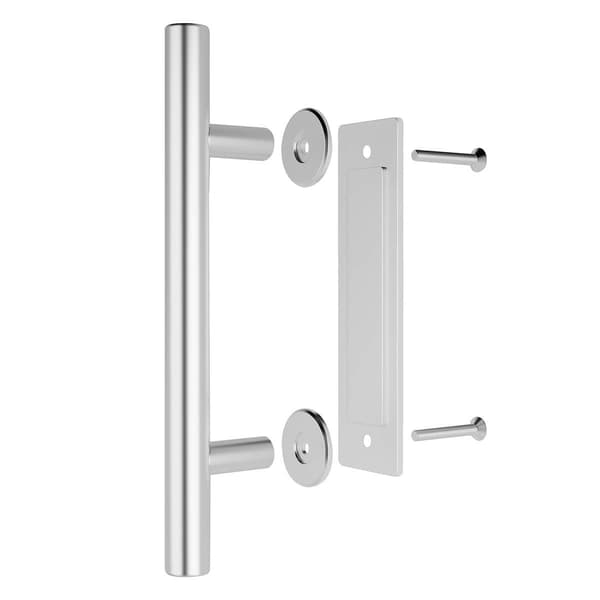 Stainless Steel Sliding Door Handle, Pull Handle and Flush Set, Two-