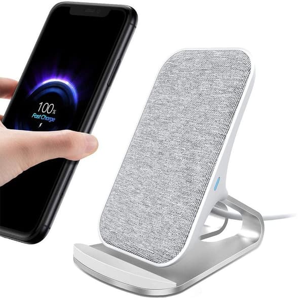 Fast Wireless Charger, 10W Silver Wireless Charging Stand