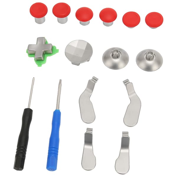 Handle Metal Key Paddle Set Professional Aluminum Alloy Replacement Control Key Paddle Kit for PS4 Red