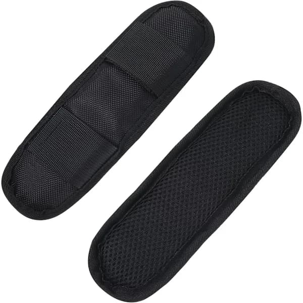 Two-piece set - Shoulder strap protectors - Backpack shoulder strap protectors - Functional shoulder strap protectors - Black