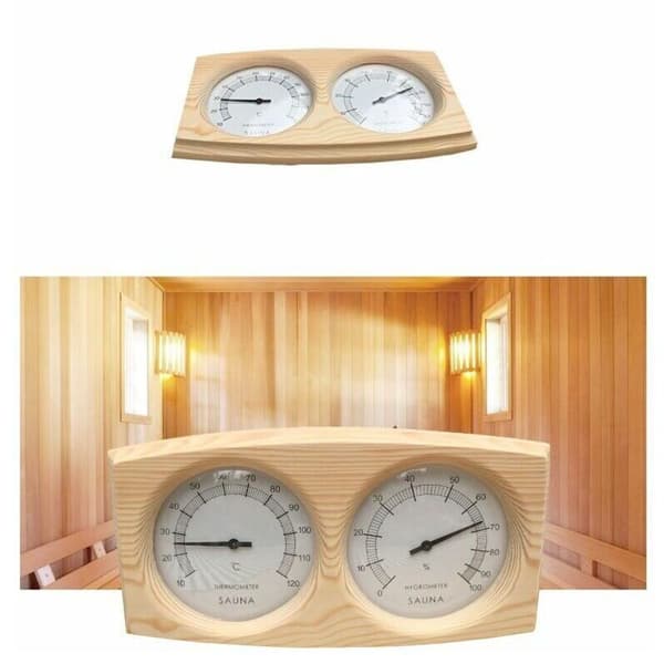 Sauna Termohygrometer Hygrometer Tretermometer Badstutilbehør Unik Bordbadstufuktighetstermometer, av DEBUNS