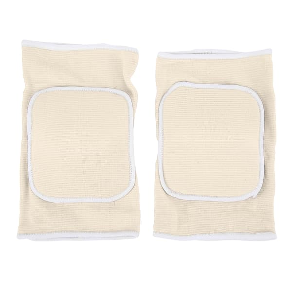 1 Pair Protective Knee Pads Thicken Sponge Support Knee Brace for Dance Yoga Multisport White