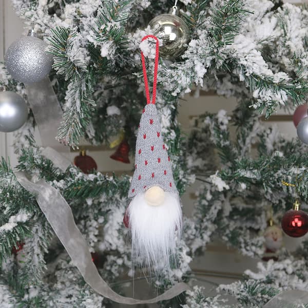 4-pack Santa Claus Plush Ornament Set, Christmas Hanging Decoration