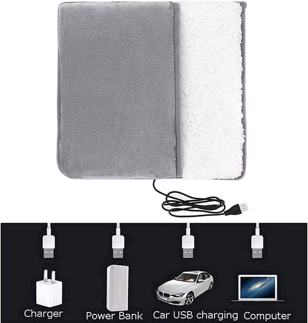 Flanelli USB-jalkalämmitin talvitoimistoon