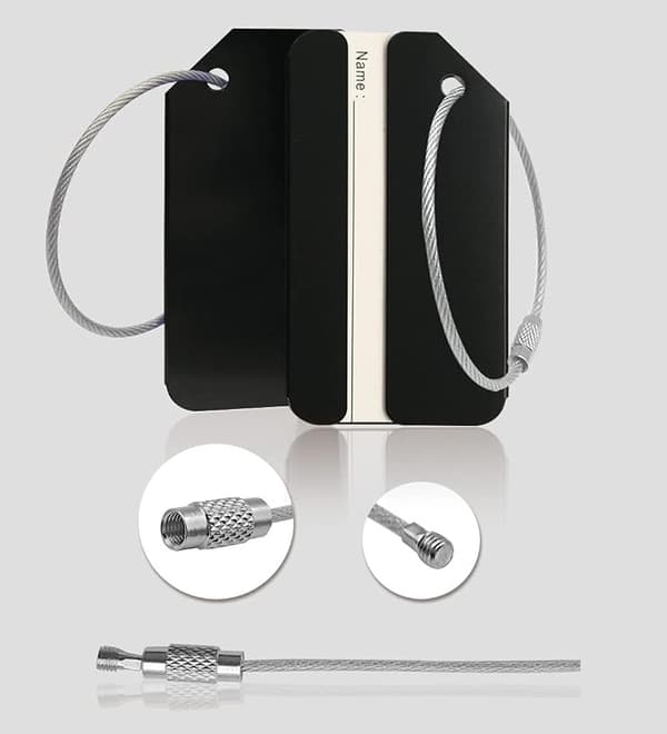 Aluminium bagasjelapper for metallbagasje reiseidentifikasjon dev