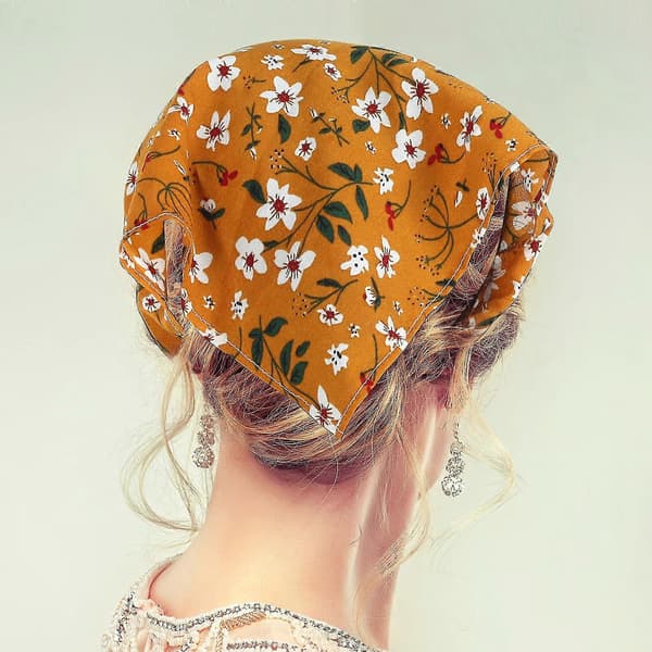 6 stk. Blomstrete Hodeplagg Hodebånd Chiffon Hårbånd Elastiske Hårbånd Scrunchies Boho Hårskjerf Hårbånd Søt-lingling}