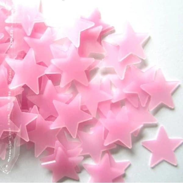 50-pack - Starry Sky - Luminous Wall Decals Stars Yellow