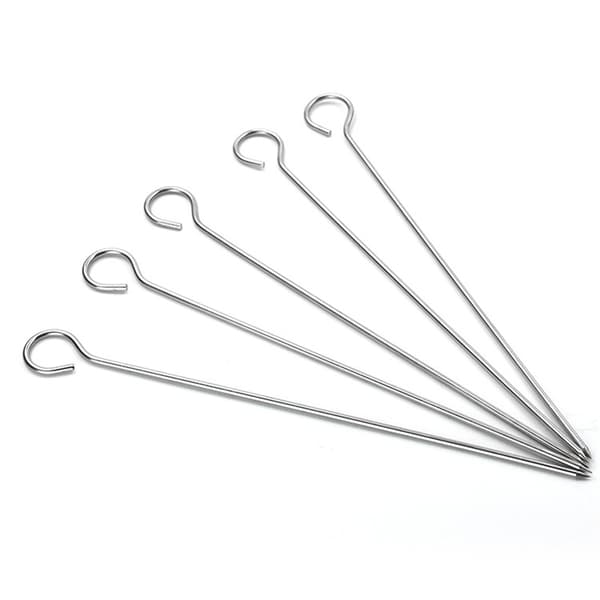 Stainless Steel BBQ Hanging Rack Multifunctional Durable Grill Practical Kitchen Gadgets With 5 Needles With 5 Needles