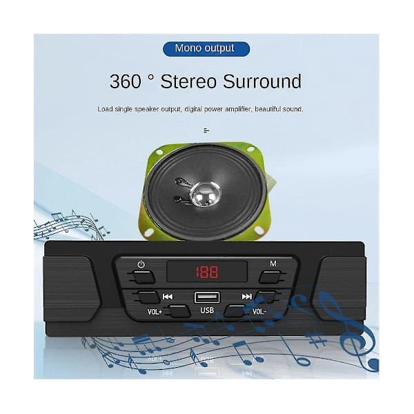 Tricycle FM Radio Player Bluetooth MP3 Player MP3 Decoder Board Player For Truck Construction Vehicle