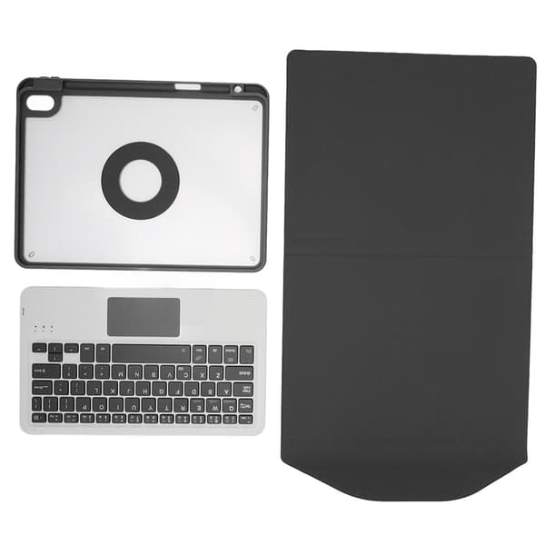 Keyboard Case with Wireless Keyboard, Trackpad, Built-in Pen Holder, Keyboard Case for IOS Tablet 9 8 7 Black