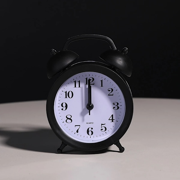 Simple Small Clock Creatives Silent Mute Bedside Clock Personalized Convenient Use for Bedroom Office White White