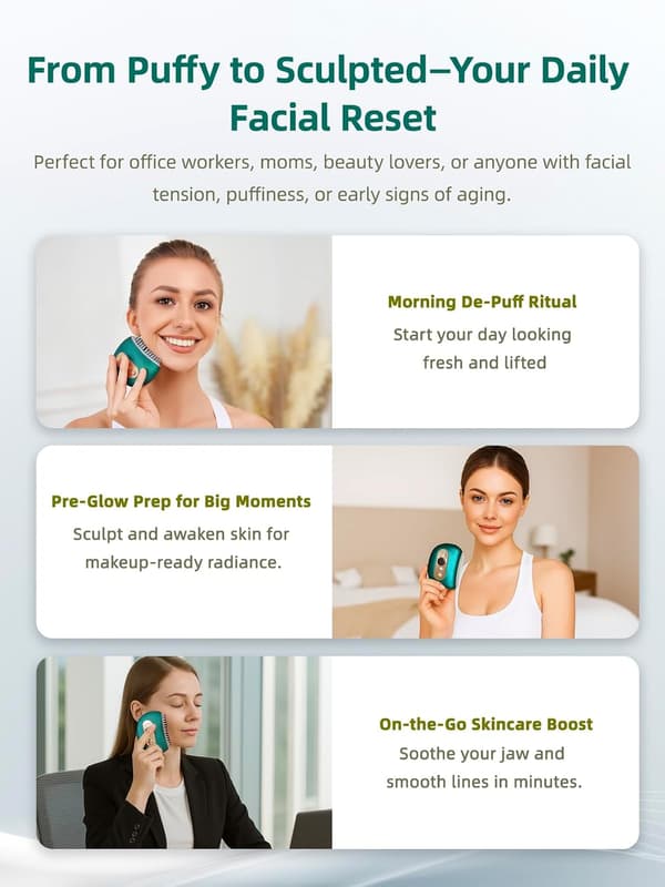 Ansigtsmassagebørste – Ansigtsformende ansigtsmassager – Grøn