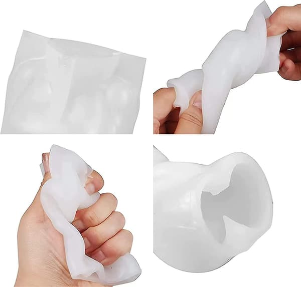 Kropsform Silikoneharpiks Lysform, 2 stk 3D Kropsform Lysforme, Lysforme til DIY