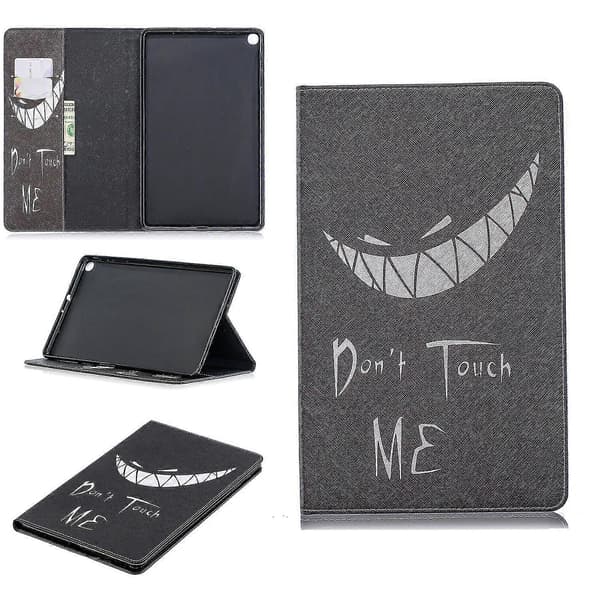 Mønstertrykt læderpung-etui til Samsung Galaxy Tab A 10.1 (2019) T510 - Don't Touch Me