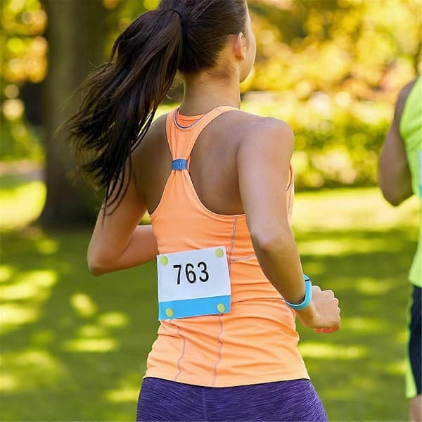 40 st Running Bib Clips Startnummer Spänne Fästsystem Triathlon Tävlingslapphållare Maratonnummer B