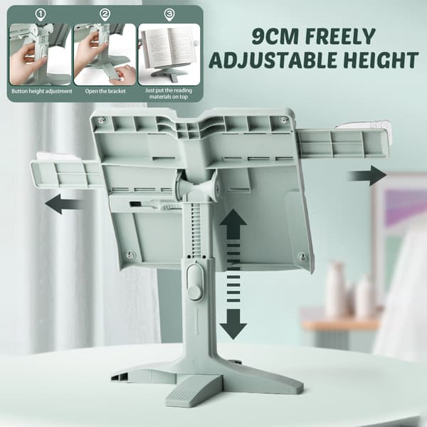 Adjustable Lifting Reading Stand, Lightweight Ergonomic Desktop Reading Shelf for Students Office Workers Yellow Yellow