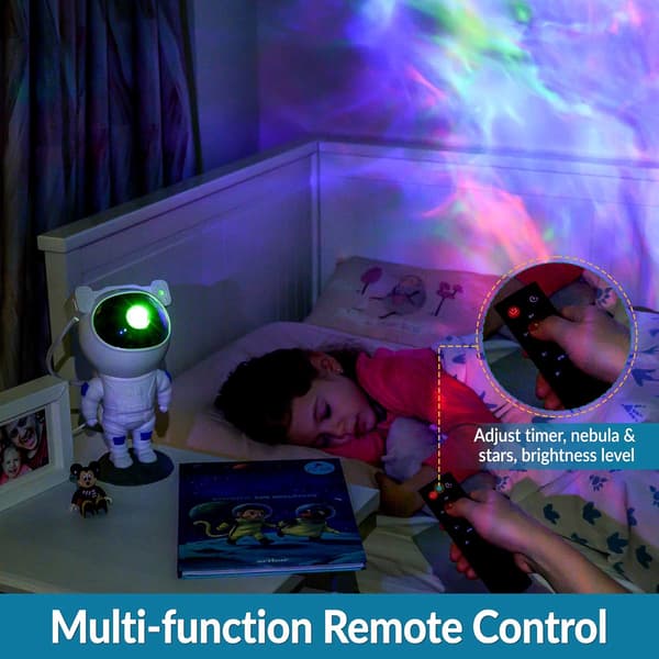 Astronaut Light Projector - Galaxy Projector & Bonus Fidget Infinity Cube - Night Light for Kids with Nebula & Star Projector - Cool Birthday Gift