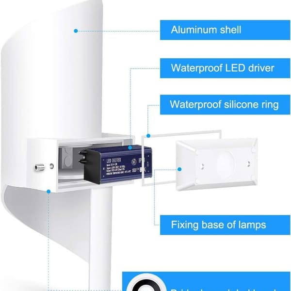 LED Moderne Væglamper 12W/ Op & Ned KLB