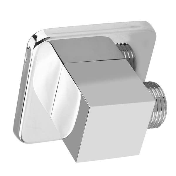 Solid Brass Chrome Finish Square Hand Shower Outlet Angle Valve Concealed Wall Mounted
