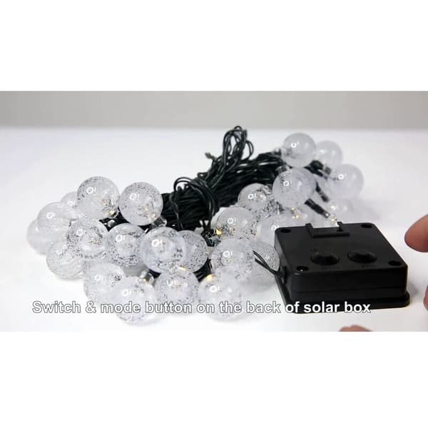 Utendørs solcellelys - 22M 200 LED utendørs solcellelys vanntett IP65 8 moduser sol- og USB-lys for hage, Guinguette, jul,