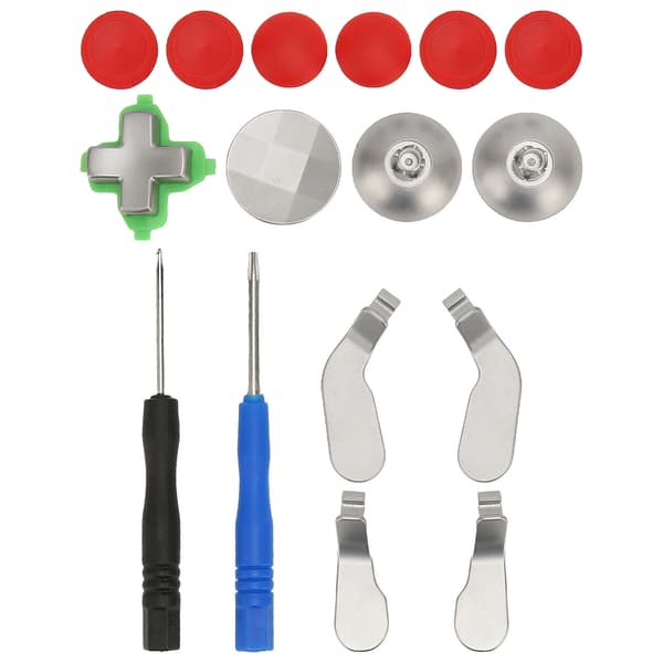 Handle Metal Key Paddle Set Professional Aluminum Alloy Replacement Control Key Paddle Kit for PS4 Red