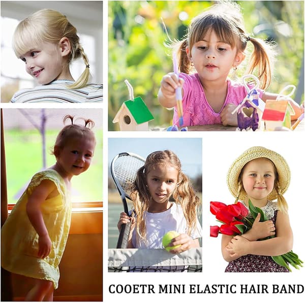 500 stk. sorte mini-elastikker i flere farver, gummibånd bløde elastikker til børns hår, små dreadlocks, fletninger