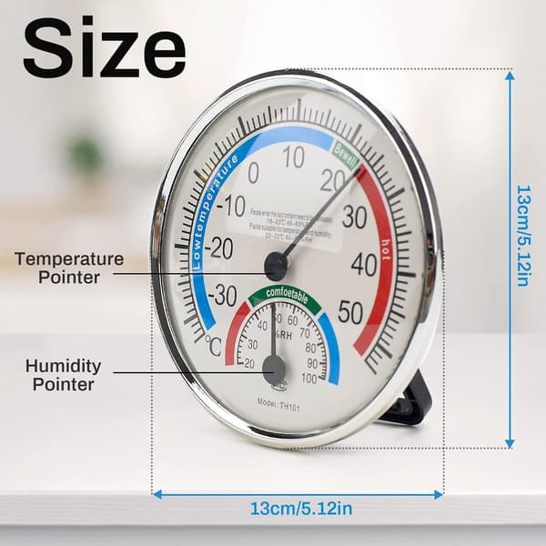 2-pack termohygrometer, termohygrometer, inomhus- och utomhustermometer hygrometer, trådlös termohygrometer analog hygrometer för kontor hem Ro