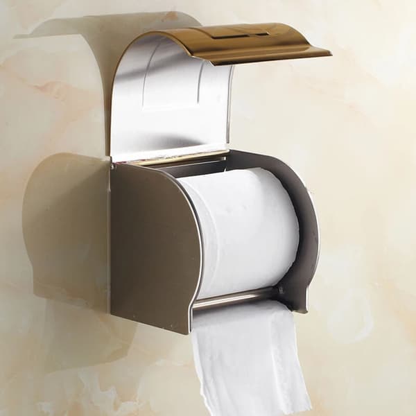 Vandtæt toiletpapirholder i guld rustfrit stål til badeværelset