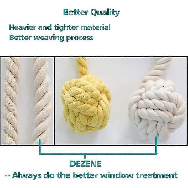 1 Pair Home Curtains Tiebacks Hand-Knitted Rope Holder