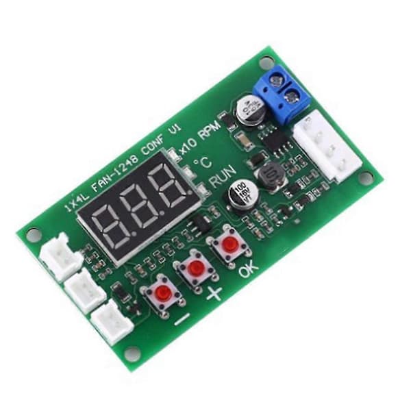 DC 12V 24V 48V 5A 2 3 4-leder PWM Motor Ventilator Hastighedsregulator Temperaturkontrol Støtte EB