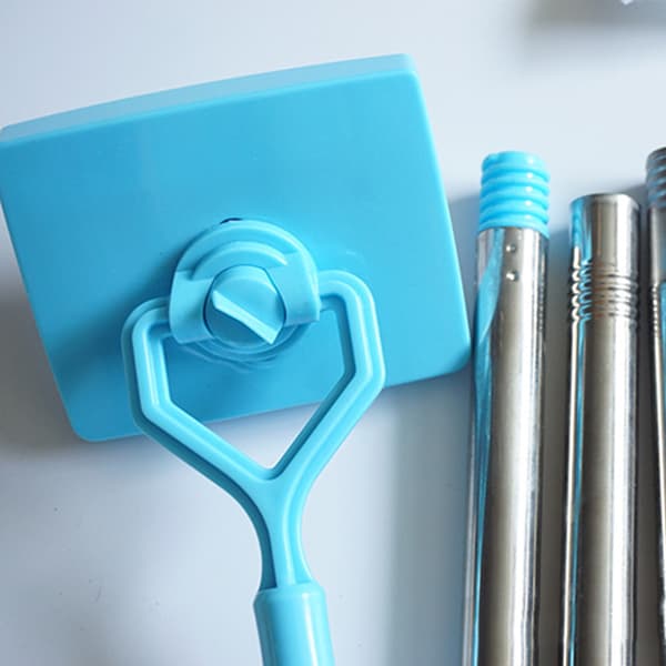 Baseboard Cleaning Tool with Handle Bendable Mop with 2 Cleaning Pads Adjustable Detachable Cleaning Tool for Bathroom Blue Blue