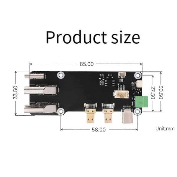 Mini -Kompatibel med -C Multifunktionel Adapter To Strømforsyningsmetoder Dobbelt 4K-udgang til 5 / 4B