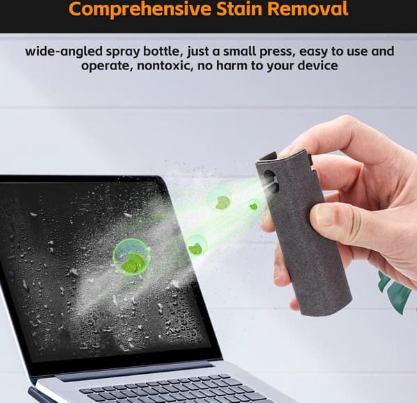 Screen Cleaner - Refillable - 2 in 1 Screen Cleaner - Screen Cleaner - Screen Spray - Cleaning Spray - Cleaning Spray - Microfiber Cloth ...