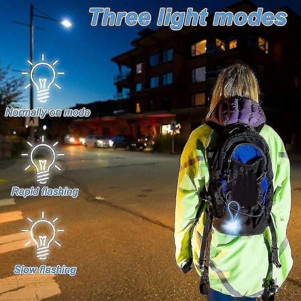 7-pack säkerhetslampor för barnryggsäckar, LED blinkande klämreflektorer-FY-