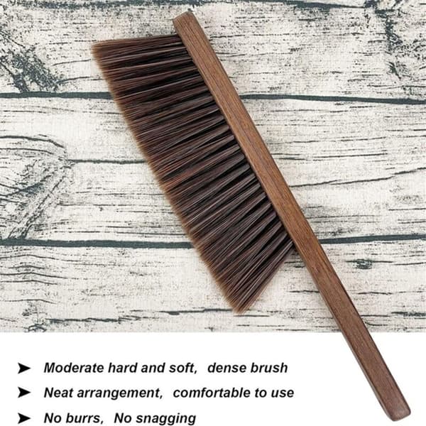 Handheld Cleaning Brushes - Soft Bristle Dust Brush for Cleaning Car/Bed/Sofa, Wooden Handle