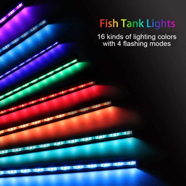 LED akvariebelysning, akvariedykkerlys med timer, 18CM KLB